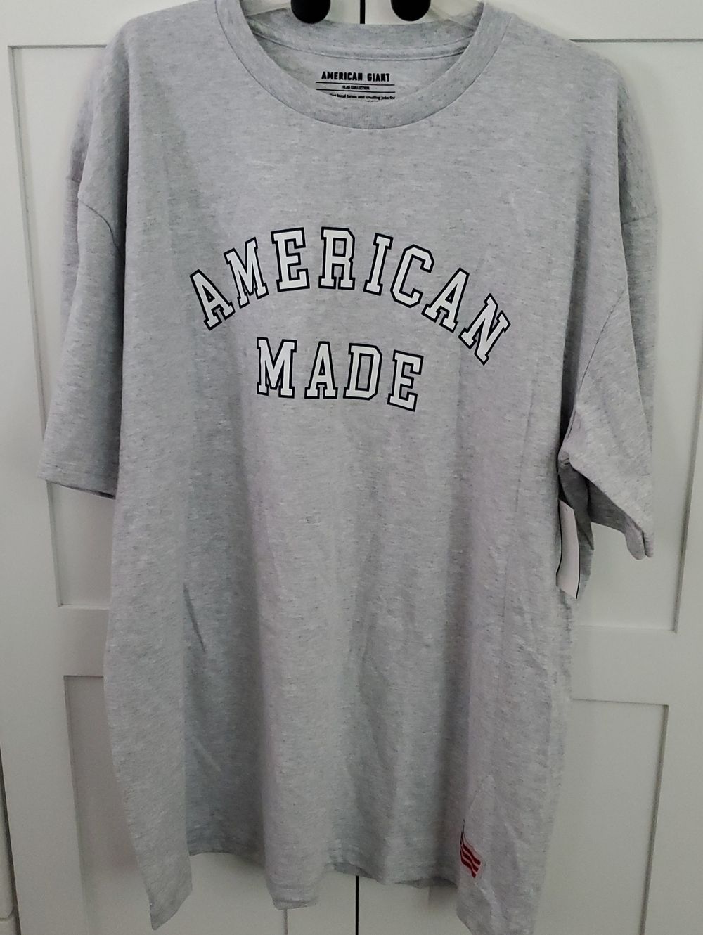 American Giant Light Gray 'American Made' Short Sleeve Tee